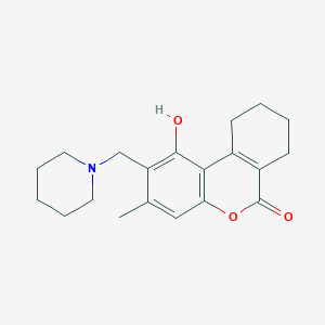 molecular formula C20H25NO3 B5910368 1-hydroxy-3-methyl-2-(1-piperidinylmethyl)-7,8,9,10-tetrahydro-6H-benzo[c]chromen-6-one CAS No. 18184-51-5