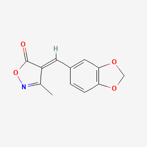 molecular formula C12H9NO4 B5910386 4-(1,3-benzodioxol-5-ylmethylene)-3-methyl-5(4H)-isoxazolone 