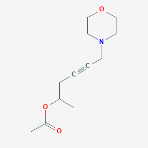 molecular formula C12H19NO3 B5910402 1-methyl-5-(4-morpholinyl)-3-pentyn-1-yl acetate 
