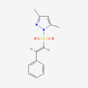 molecular formula C13H14N2O2S B5910404 3,5-dimethyl-1-[(2-phenylvinyl)sulfonyl]-1H-pyrazole 