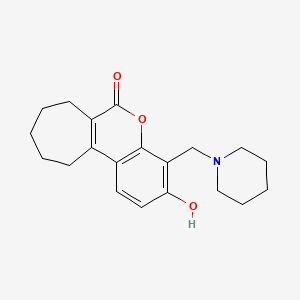 molecular formula C20H25NO3 B5910424 3-hydroxy-4-(1-piperidinylmethyl)-8,9,10,11-tetrahydrocyclohepta[c]chromen-6(7H)-one 