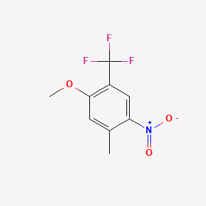 molecular formula C9H8F3NO3 B591047 2-Methoxy-4-methyl-5-nitrobenzotrifluoride CAS No. 933673-45-1