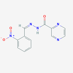 molecular formula C12H9N5O3 B5910488 N'-(2-nitrobenzylidene)-2-pyrazinecarbohydrazide 