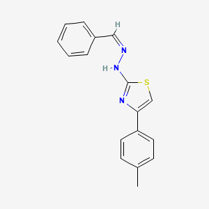 molecular formula C17H15N3S B5910519 benzaldehyde [4-(4-methylphenyl)-1,3-thiazol-2-yl]hydrazone 