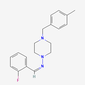 molecular formula C19H22FN3 B5910527 N-(2-fluorobenzylidene)-4-(4-methylbenzyl)-1-piperazinamine 