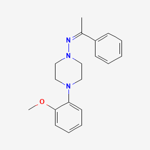 4-(2-methoxyphenyl)-N-(1-phenylethylidene)-1-piperazinamine