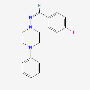 molecular formula C17H18FN3 B5910537 N-(4-fluorobenzylidene)-4-phenyl-1-piperazinamine 