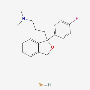 molecular formula C19H23BrFNO B591054 3-[1-(4-fluorophenyl)-3H-2-benzofuran-1-yl]-N,N-dimethylpropan-1-amine;hydrobromide CAS No. 1332724-07-8