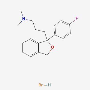 molecular formula C19H23BrFNO B591054 3-(1-(4-Fluorophenyl)-1,3-dihydroisobenzofuran-1-yl)-N,N-dimethylpropan-1-amine Hydrobromide CAS No. 1332724-07-8