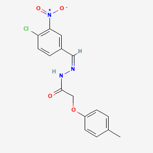molecular formula C16H14ClN3O4 B5910547 N'-(4-chloro-3-nitrobenzylidene)-2-(4-methylphenoxy)acetohydrazide 