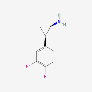 molecular formula C9H9F2N B591055 (1R,2R)-2-(3,4-Difluorophenyl)cyclopropanamine CAS No. 1414348-35-8