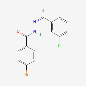 molecular formula C14H10BrClN2O B5910564 4-bromo-N'-(3-chlorobenzylidene)benzohydrazide 