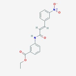 molecular formula C18H16N2O5 B5910565 ethyl 3-{[3-(3-nitrophenyl)acryloyl]amino}benzoate 