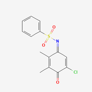 molecular formula C14H12ClNO3S B5910569 N-(5-chloro-2,3-dimethyl-4-oxo-2,5-cyclohexadien-1-ylidene)benzenesulfonamide 
