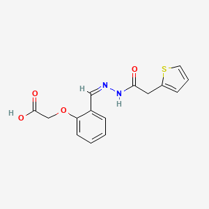 molecular formula C15H14N2O4S B5910574 {2-[2-(2-thienylacetyl)carbonohydrazonoyl]phenoxy}acetic acid 