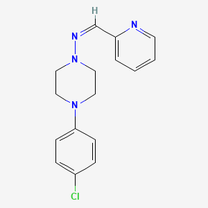 molecular formula C16H17ClN4 B5910582 4-(4-chlorophenyl)-N-(2-pyridinylmethylene)-1-piperazinamine 