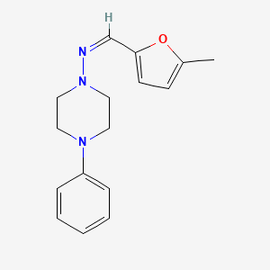 molecular formula C16H19N3O B5910593 N-[(5-methyl-2-furyl)methylene]-4-phenyl-1-piperazinamine 
