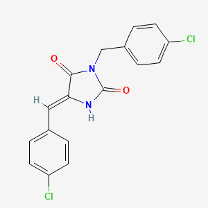molecular formula C17H12Cl2N2O2 B5910594 3-(4-chlorobenzyl)-5-(4-chlorobenzylidene)-2,4-imidazolidinedione 
