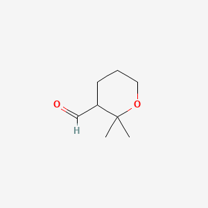 molecular formula C8H14O2 B591062 2,2-Dimethyloxane-3-carbaldehyde CAS No. 127441-14-9