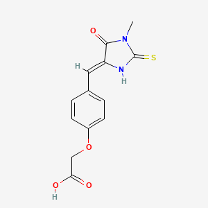 {4-[(1-methyl-5-oxo-2-thioxo-4-imidazolidinylidene)methyl]phenoxy}acetic acid