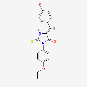 molecular formula C18H15FN2O2S B5910657 3-(4-ethoxyphenyl)-5-(4-fluorobenzylidene)-2-thioxo-4-imidazolidinone 