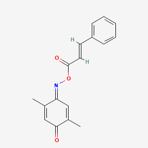 molecular formula C17H15NO3 B5910671 2,5-dimethylbenzo-1,4-quinone O-cinnamoyloxime 