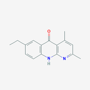 molecular formula C16H16N2O B5910674 7-乙基-2,4-二甲基苯并[b]-1,8-萘啶-5(10H)-酮 