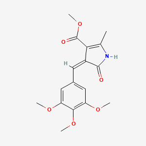 molecular formula C17H19NO6 B5910687 methyl 2-methyl-5-oxo-4-(3,4,5-trimethoxybenzylidene)-4,5-dihydro-1H-pyrrole-3-carboxylate 