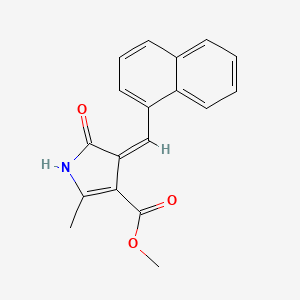 molecular formula C18H15NO3 B5910693 methyl 2-methyl-4-(1-naphthylmethylene)-5-oxo-4,5-dihydro-1H-pyrrole-3-carboxylate 