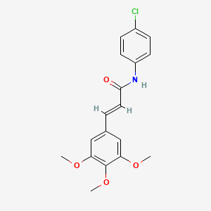 molecular formula C18H18ClNO4 B5910695 N-(4-chlorophenyl)-3-(3,4,5-trimethoxyphenyl)acrylamide 