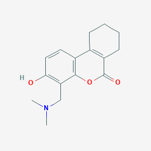 molecular formula C16H19NO3 B5910720 4-[(dimethylamino)methyl]-3-hydroxy-7,8,9,10-tetrahydro-6H-benzo[c]chromen-6-one 