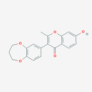 molecular formula C19H16O5 B5910742 3-(3,4-dihydro-2H-1,5-benzodioxepin-7-yl)-7-hydroxy-2-methyl-4H-chromen-4-one 