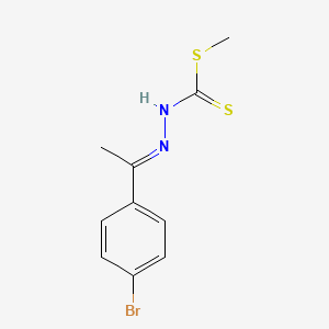 molecular formula C10H11BrN2S2 B5910748 methyl 2-[1-(4-bromophenyl)ethylidene]hydrazinecarbodithioate 