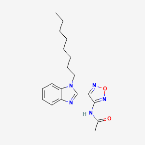 molecular formula C19H25N5O2 B5910752 N-[4-(1-octyl-1H-benzimidazol-2-yl)-1,2,5-oxadiazol-3-yl]acetamide 