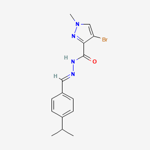 molecular formula C15H17BrN4O B5910769 4-bromo-N'-(4-isopropylbenzylidene)-1-methyl-1H-pyrazole-3-carbohydrazide 