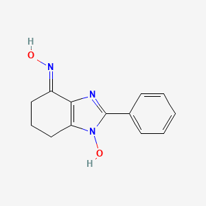 molecular formula C13H13N3O2 B5910782 1-hydroxy-2-phenyl-1,5,6,7-tetrahydro-4H-benzimidazol-4-one oxime 