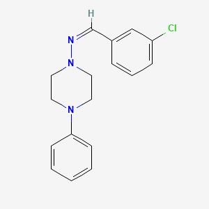 molecular formula C17H18ClN3 B5910793 N-(3-chlorobenzylidene)-4-phenyl-1-piperazinamine 