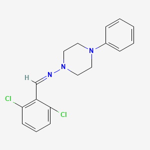 N-(2,6-dichlorobenzylidene)-4-phenyl-1-piperazinamine