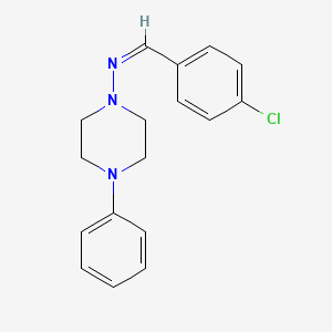 molecular formula C17H18ClN3 B5910807 N-(4-chlorobenzylidene)-4-phenyl-1-piperazinamine 