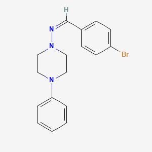 molecular formula C17H18BrN3 B5910810 N-(4-bromobenzylidene)-4-phenyl-1-piperazinamine 