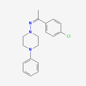 molecular formula C18H20ClN3 B5910811 N-[1-(4-chlorophenyl)ethylidene]-4-phenyl-1-piperazinamine 