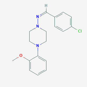 N-(4-chlorobenzylidene)-4-(2-methoxyphenyl)-1-piperazinamine