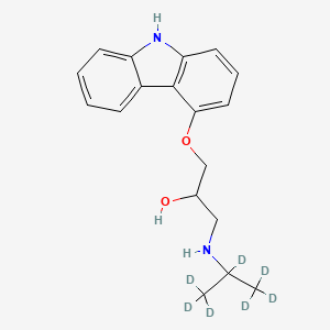 molecular formula C18H22N2O2 B591084 (+/-)-Carazolol-d7 CAS No. 1173021-02-7