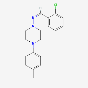 molecular formula C18H20ClN3 B5910846 N-(2-chlorobenzylidene)-4-(4-methylphenyl)-1-piperazinamine 