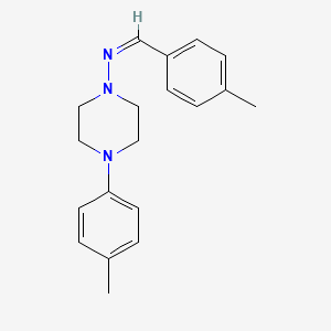 molecular formula C19H23N3 B5910849 N-(4-methylbenzylidene)-4-(4-methylphenyl)-1-piperazinamine 