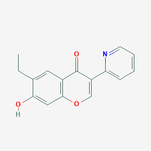 molecular formula C16H13NO3 B5910855 6-ethyl-7-hydroxy-3-(2-pyridinyl)-4H-chromen-4-one 