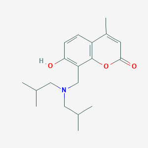 molecular formula C19H27NO3 B5910864 8-[(diisobutylamino)methyl]-7-hydroxy-4-methyl-2H-chromen-2-one 