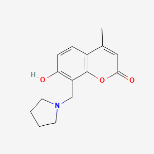 molecular formula C15H17NO3 B5910865 7-hydroxy-4-methyl-8-(1-pyrrolidinylmethyl)-2H-chromen-2-one 