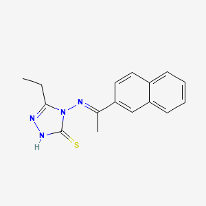 molecular formula C16H16N4S B5910875 5-ethyl-4-{[1-(2-naphthyl)ethylidene]amino}-4H-1,2,4-triazole-3-thiol 