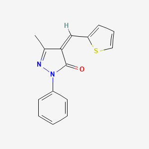 molecular formula C15H12N2OS B5910881 5-methyl-2-phenyl-4-(2-thienylmethylene)-2,4-dihydro-3H-pyrazol-3-one 